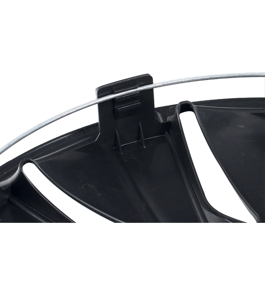 SET 4 COPRICERCHI 15" POLLICI COPRIRUOTA AUTO LAZIO SPC1591BKSV NERO ARGENTO